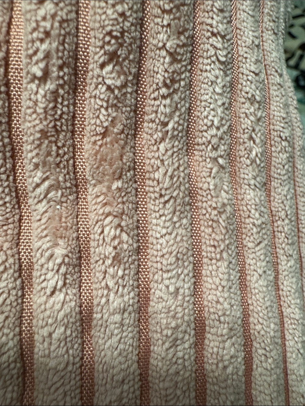Plush Ribbed Pillow Shams in Blush Pink set of 2 - 20” x 11” - Picture 2 of 3